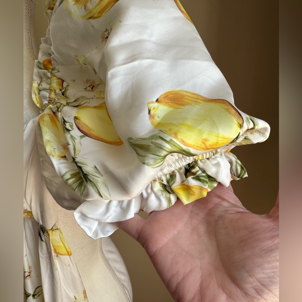 NWT For Love & Lemons Serafina Mini Dress in Lemons Print - Picture 7 of 10